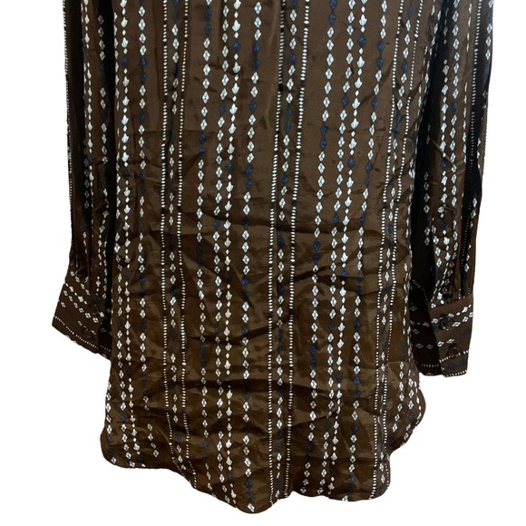 La Robe Brown 60’s Style Button Down Size M - Picture 6 of 6